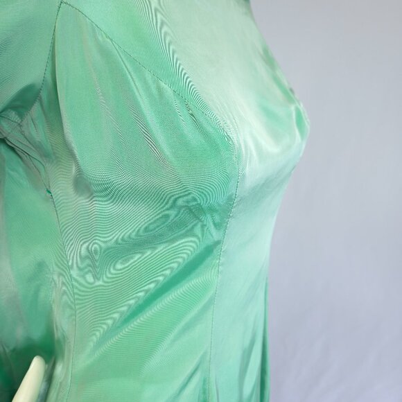 Vintage 1950s Aqua Mint Evening Gown – Custom Couture Style - Picture 5 of 13